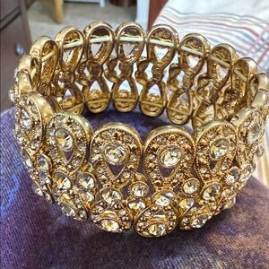 Gold Crystal Statement Bracelet